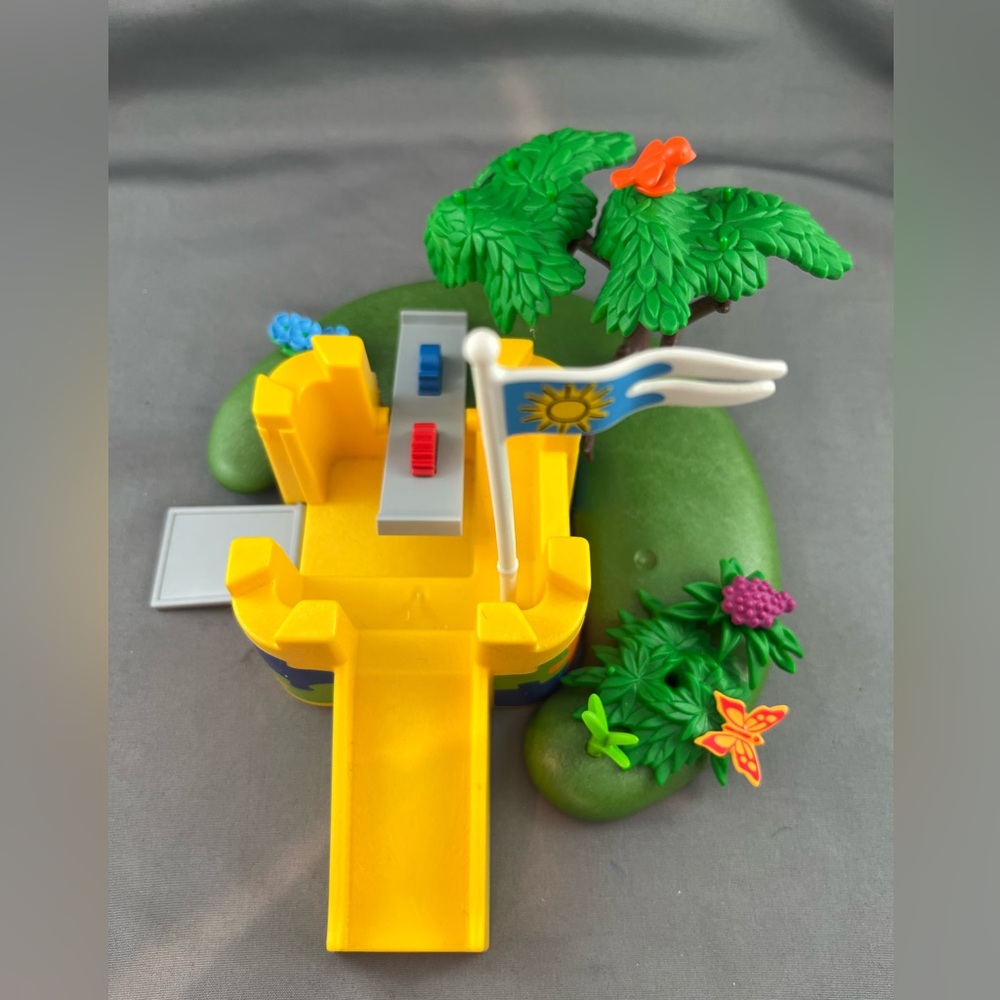 Playmobil 2002 Playground Slide, teeter totter and foliage.